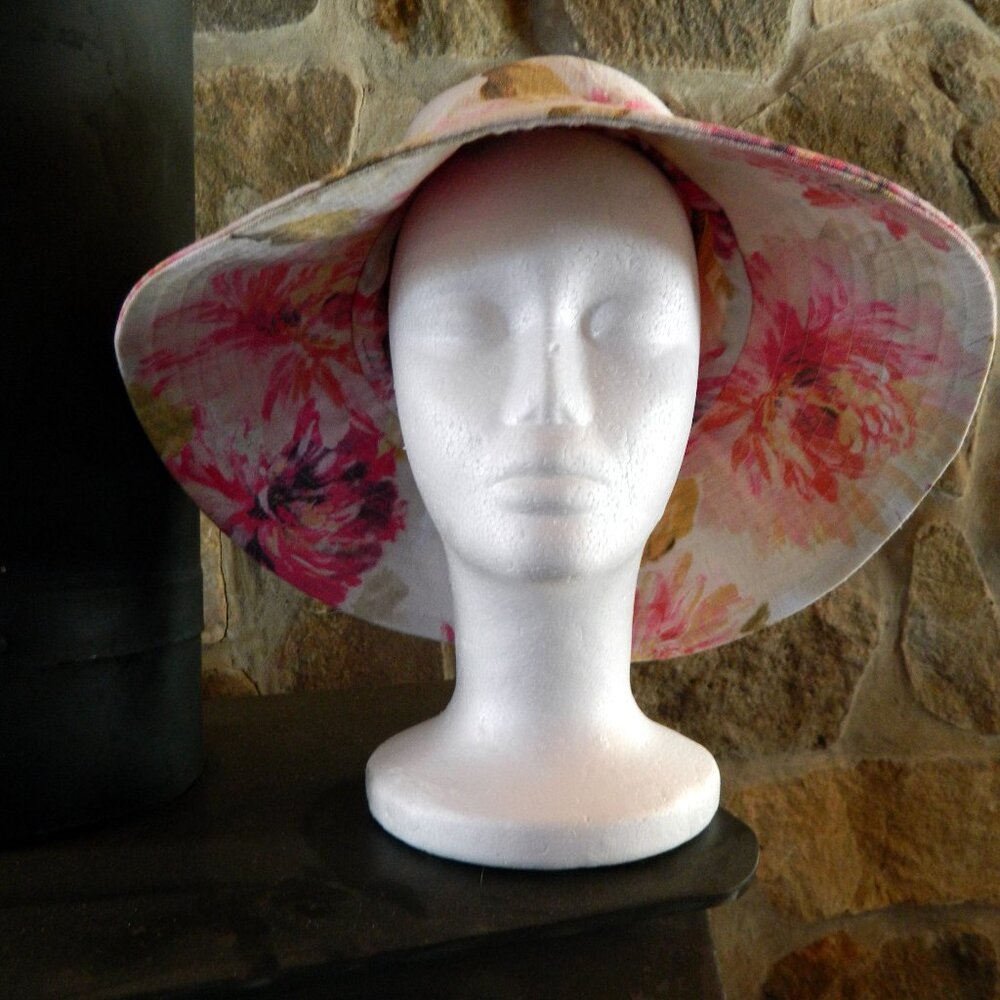 Women's Spring Summer Floral Bucket Hat for Women Cotton Bucket Hat Lightweight